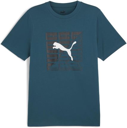 Męska Koszulka z krótkim rękawem Puma Graphics Puma Wording Tee 68192422 – Turkusowy