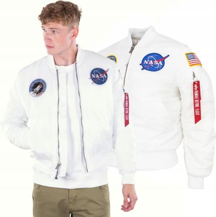 Kurtka Alpha Industries MA-1 Vf Nasa 166107 Biała