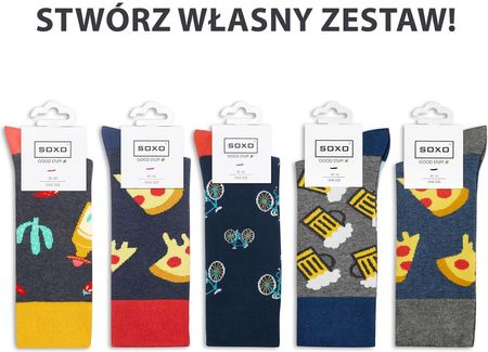 Stwórz swój własny zestaw! Wybierz ulubione wzory skarpet męskich SOXO GOOD STUFF