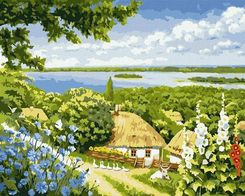 Zdjęcie Ideyka Malowanie Po Numerach Wiejski Zakątek 40X50Cm - Ostroróg