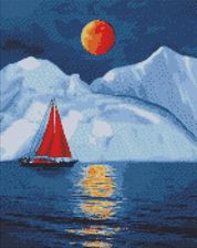 Zdjęcie Ideyka Diamentowa Mozaika Czerwony Żaglowiec 40X50Cm - Dobczyce