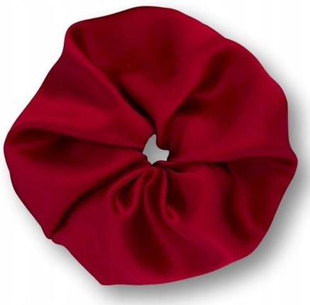 JEDWABNA GUMKA DO WŁOSÓW SCRUNCHIE 100% JEDWAB MORWOWY 22 mm CZERWONY r. XL