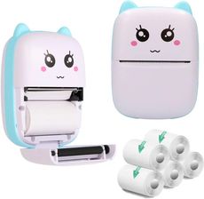 Zdjęcie Extralink Mini drukarka termiczna EPP-002 niebieski + papier termiczny samoprzylepny 5 rolek EX33805 - Wolin