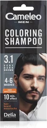 CAMELEO MEN Coloring Shampoo Szampon koloryzujący 3.1 Bardzo Ciemny Brąz 15 ml