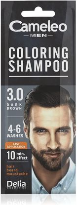 CAMELEO MEN Coloring Shampoo Szampon koloryzujący 3.0 Ciemny Brąz 15 ml
