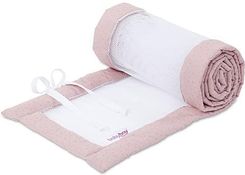 Babybay Comfort Gniazdo Mesh Royal Pasujące Do Modeli Maxi Boxspring I Plus Różowy Brokat W Złote Kropki