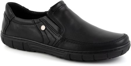 Buty Olivier Buty Męskie Skórzane 790Mp Czarne