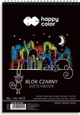 Happy Color Blok Czarny Na Spirali Koty A5 40Ark.Happy