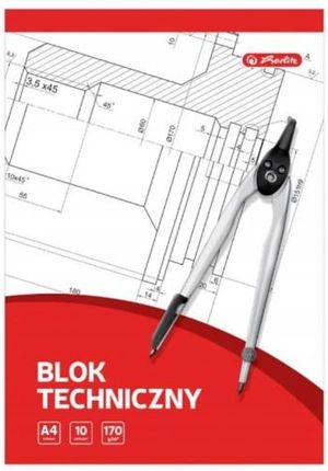 Herlitz Blok Techniczny A4 10K Biały