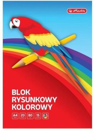 Herlitz Blok Rysunkowy A4 20K 80G Kolorowy