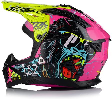 エルモ Kask motocyklowy Ls2 Mx708 Fast Ii Gorilla Lekki Enduro Cross Quad