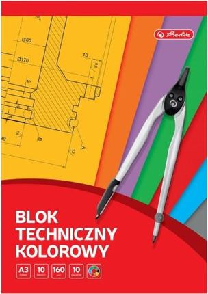 Herlitz Blok Techniczny A3 10K Kolorowy