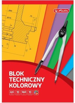 Herlitz Blok Techniczny A4 10K Kolorowy