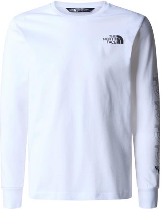 Longsleeve chłopięcy The North Face NEW GRAPHIC biały NF0A87BBFN4