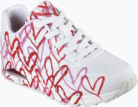 Buty damskie SKECHERS JGoldcrown Uno Spread The Love white/red/pink | WYSYŁKA W 24H | 30 DNI NA ZWROT Zima 2024