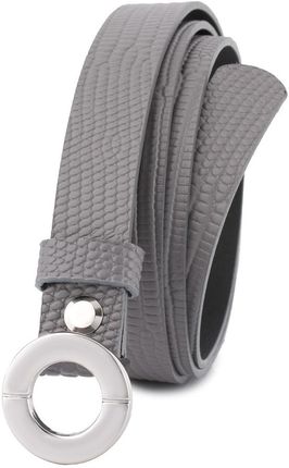 Pasek skórzany BELTIMORE r.85-100 cm O18 szary