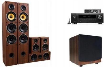 DENON AVR-X1800H DAB + TAGA HARMONY TAV-506 + TSW-80 (5.1) walnut