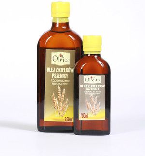 OlVita olej z kiełków pszenicy tłoczony na zimno, nieoczyszczony 100ml