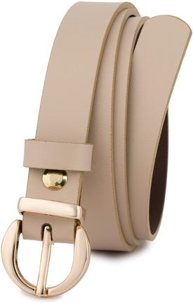 Pasek skórzany BELTIMORE r.90-105 cm O25 beżowy