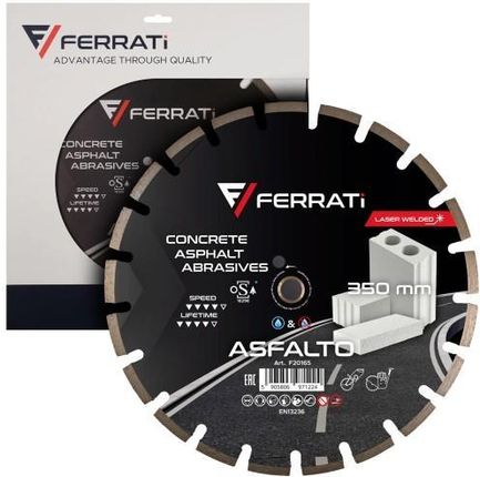 Ferrati Tarcza Diamentowa Tnąca C1S 350Mm Asfalto Do Betonu F20165