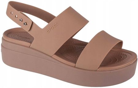 DAMSKIE SANDAŁY CROCS BROOKLYN LOW WEDGE 206453-2EL NA KOTURNIE