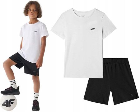 4F Komplet Sportowy Chłopięcy Treningowy T-shirt Spodenki Worek 158/164