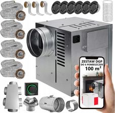 Zdjęcie Turbina Kominkowa z Wentylatorem do Systemu DGP – Zestaw dla 6 Pomieszczeń do 100m² + Regulator Obrotów - Ząbki