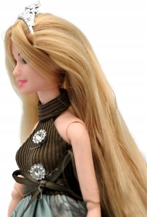 Smartlife Lalka 31cm Długowłosa Blond Księżniczka Z Koroną Piękna Suknia Akcesoria - zdjęcie 5