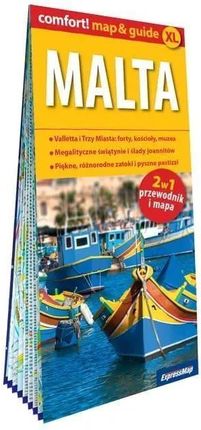 Malta laminowany map&amp;guide (2w1: przewodnik i mapa)
