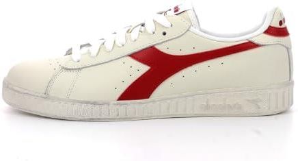 Diadora GAME L LOW WAXED Sneaker Uniseks, WHITE/RED PEPPER, 38 EU