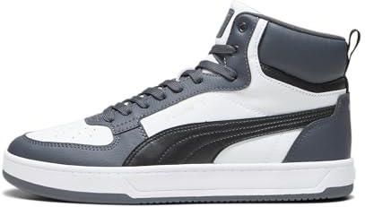 PUMA Unisex Caven 2.0 Mid Sneaker, Puma Biały PUMA Czarny Mocny Szary PUMA Srebrny, 37.5 EU