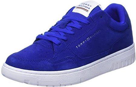 Tommy Hilfiger Męskie buty sportowe Th Basket Core Suede Cupsole, Ultraniebieski, 41 EU