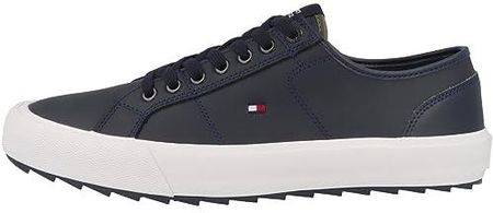 Tommy Hilfiger Męskie buty sportowe Core Vulc Cleated LTH wulkanizowane, Pustynne niebo, 46 EU