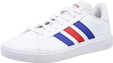 Adidas Mężczyźni Grand Court Base 2.0 Sneakersy, Ftwr White Team Royal Blue Vivid Red, 44 2/3 EU