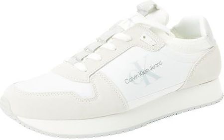 Calvin Klein Jeans Męskie skarpety do biegania Laceup NY-LTH Sneaker, potrójne jasne białe, 45 EU, Potrójny jasny biały, 42.5 EU