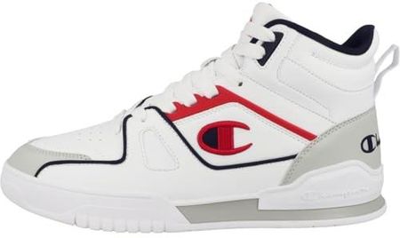 Champion 3 Point Mid, Sneakers Mężczyzna, Biały/Granatowy (marynarski/Czerwony, 40 EU, Bianco Blu Marino Rosso, 40 EU