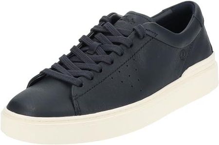 Clarks Męskie Craft Swift Sneaker, granatowe, skórzane, 40 EU, Granatowa skóra, 41 EU