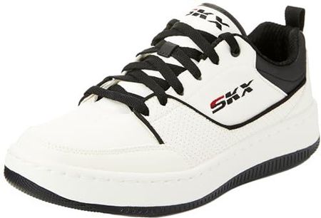 Skechers Męskie buty sportowe Court 92 Ottoman, białe Duraleather/Black Trim, rozmiar 38, Białe czarne wykończenie Duraleather, 39 EU