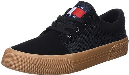 Tommy Hilfiger Męskie buty sportowe TJM Vulc. Skate Derby wulkanizowane, Czarny, 45 EU