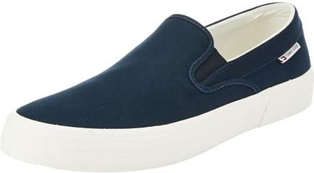 Tommy Jeans Męskie trampki TJM Slip ON Canvas Color Vulcanized Sneaker, Dark Night Navy, 45 UK, Ciemna noc granatowy, 45 EU