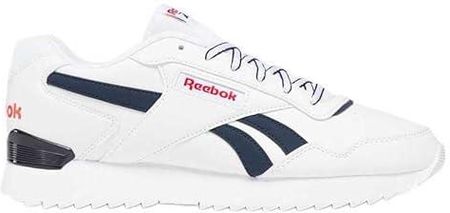 Reebok Unisex Glide Ripple Clip Sneaker, Ftwr White Vector Navy Vector Red, 35 EU