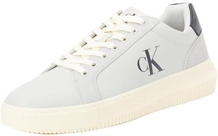 Calvin Klein Jeans Męskie buty sportowe Chunky Cupsole Authentic YM0YM01123, szare (O Mushroom/C White/Navy), 45 EU, Szary O Grzyb C Biały Granatowy,