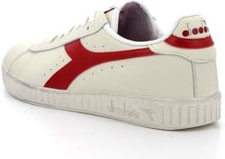 Diadora GAME L LOW WAXED Sneaker Uniseks, WHITE/RED PEPPER, 44.5 EU