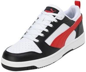 PUMA Rebound V6 Low Adidasy Uniseks, PUMA WHITE-FOR ALL TIME RED-PUMA BLACK, 38 EU