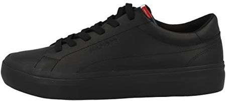 Tommy Hilfiger Męskie buty sportowe Prep Vulc Leather Fm0fm04171 Vulcanized, Czarny, 40 EU