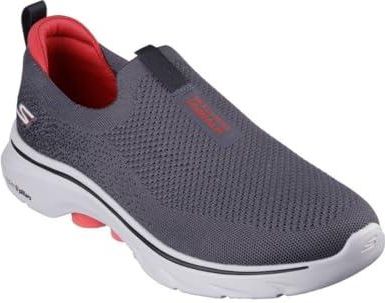 Skechers GO Walk 7 męskie buty sportowe, węgiel drzewny i czarny materiał, rozmiar 39, Węgiel drzewny i czarny materiał, 40 EU