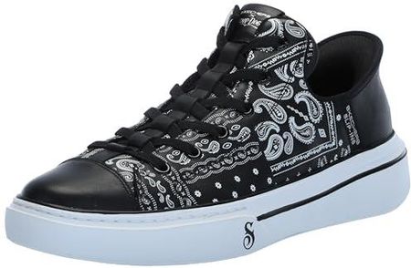 Skechers Unisex Hands-Free Slip-ins x Dogg-Snoop ONE Double G Sneaker, czarny/biały bandana nadruk skóra, 38 UK, Czarno-biała bandana nadruk skóra, 47