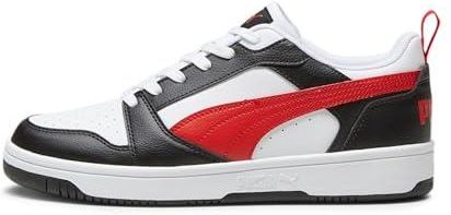 PUMA Rebound V6 Low Adidasy Uniseks, PUMA WHITE-FOR ALL TIME RED-PUMA BLACK, 37.5 EU