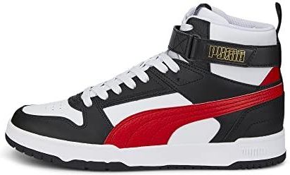 PUMA Gra Rbd Adidasy Unisex, Puma White High Risk Red Puma Black Puma Team Gold, 38 EU