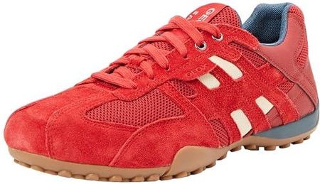 Geox Męskie buty sportowe Uomo Snake A, czerwone/białe, 41 EU, Red White, 41 EU